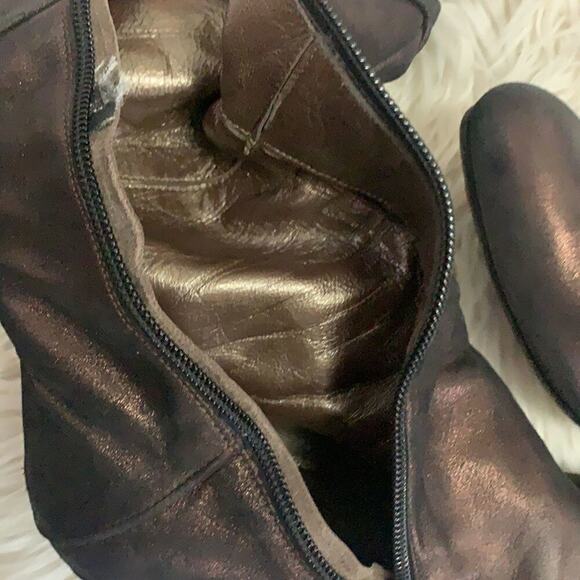 AUTHENTIC PETER KENT‎ OVER THE KNEE BRONZE BOOTS SIZE 37 1/2 - Picture 11 of 13